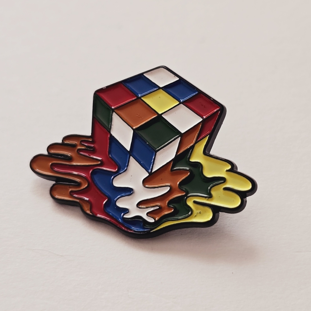 Melting Rubik's Cube Pin